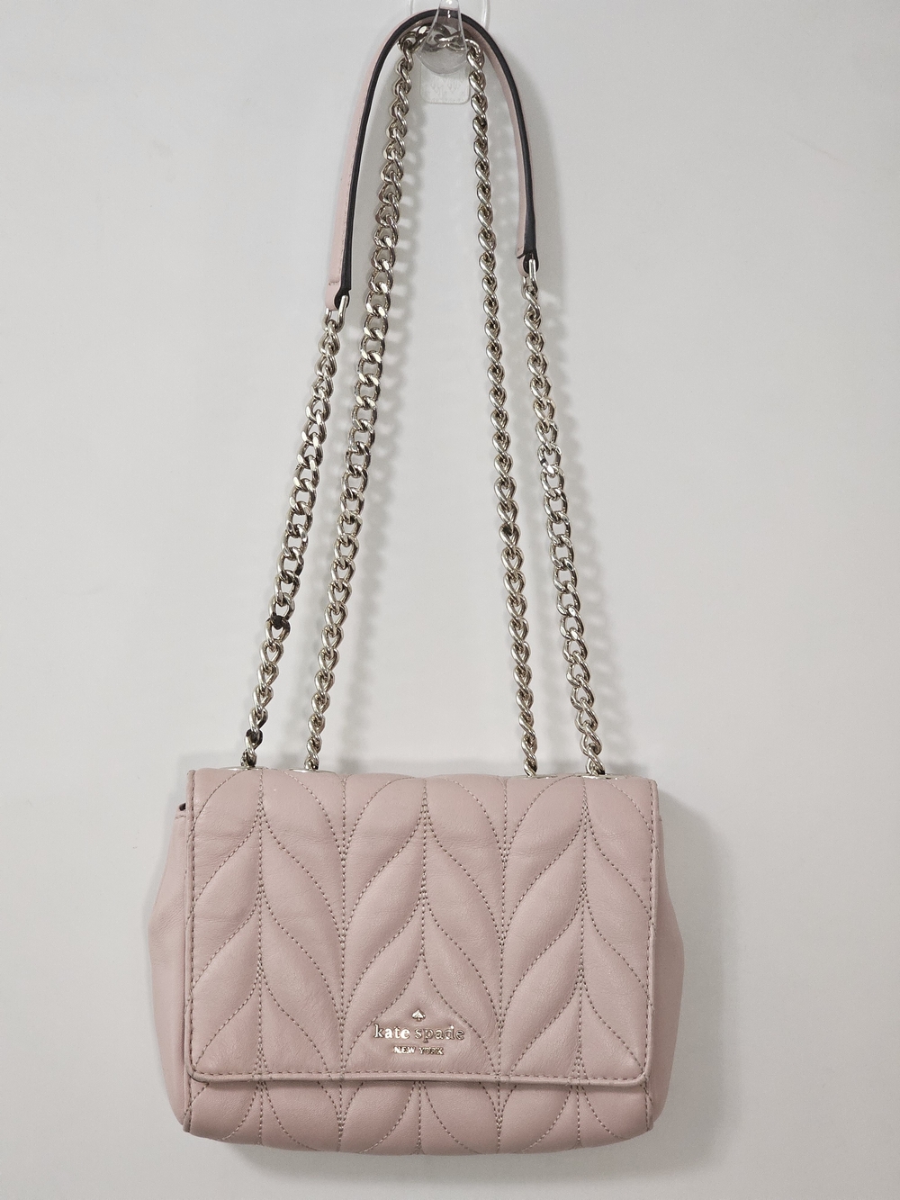 Kate Spade Blush Pink Quilted Leather Chain Crossbody Bag EUC
